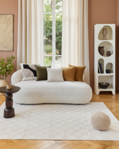 Alfombra Terra Crema Cuadros