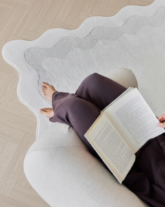 Alfombra Terra Crema Ola Forma Irregular