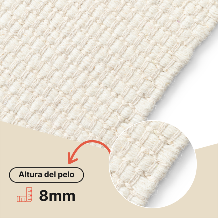 Alfombra Lana Loni Blanca