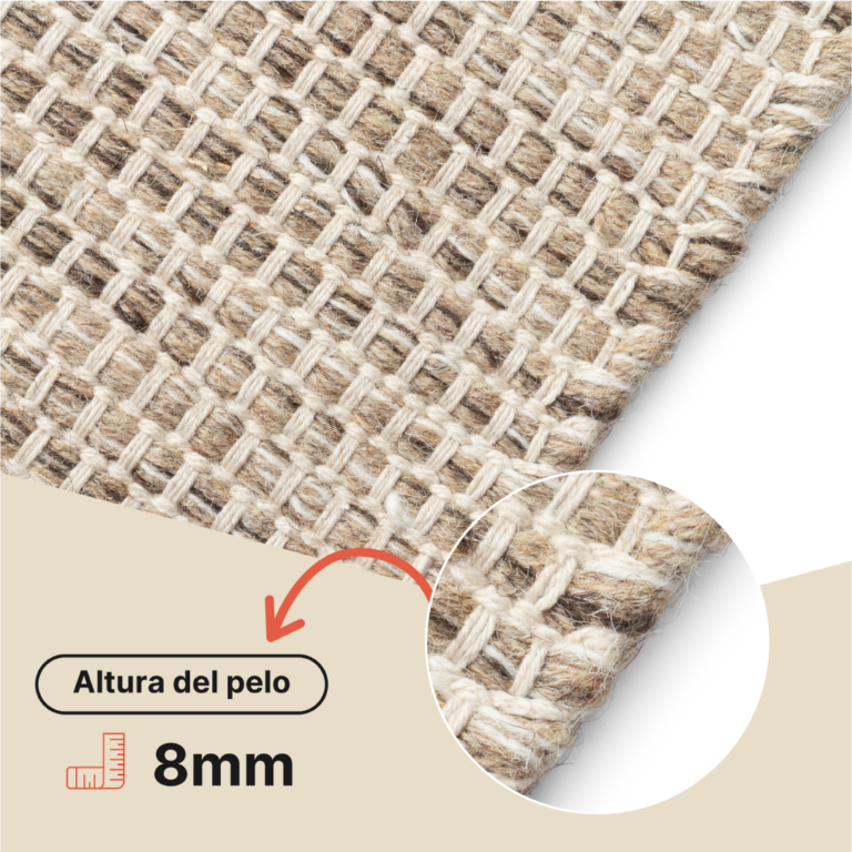 Alfombra Lana Loni Marrón Claro