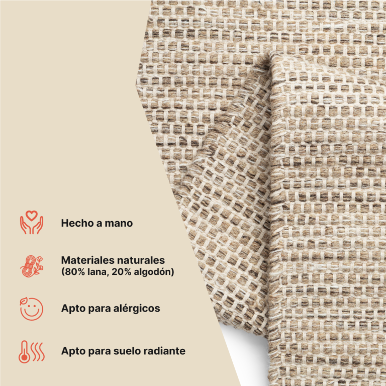 Alfombra Lana Loni Marrón Claro