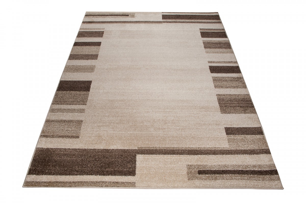 Alfombra Sari Beige Marrón Marco