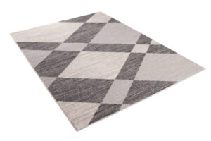Alfombra Sari Gris Crema Geométrico