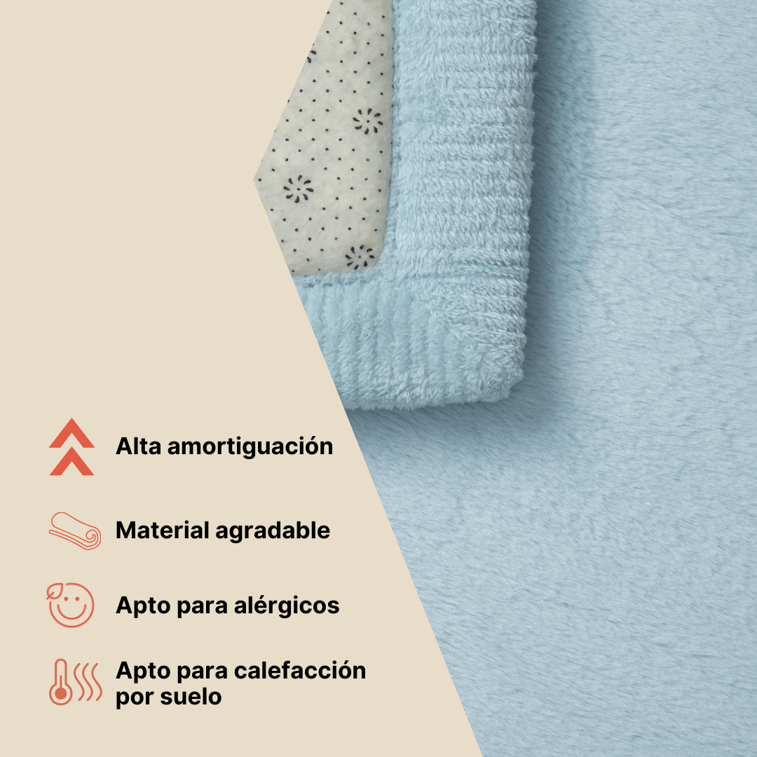 Alfombra Infantil Fluffin Cuadrada Beige