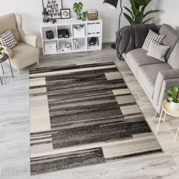 Alfombra Sari Antracita Beige Marco