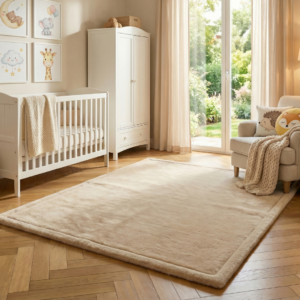 Alfombra Infantil Fluffin Cuadrada Beige