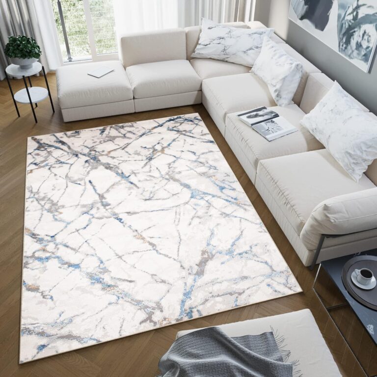 Alfombra Valley Gris Azul Moderno Líneas