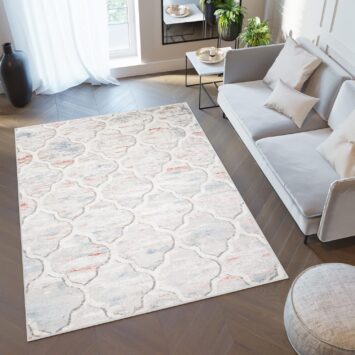Alfombra Valley Gris Salmón Trellis Marroquí