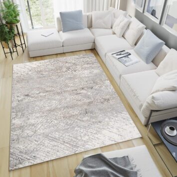 Alfombra Valley Gris Oscuro Abstracto Líneas