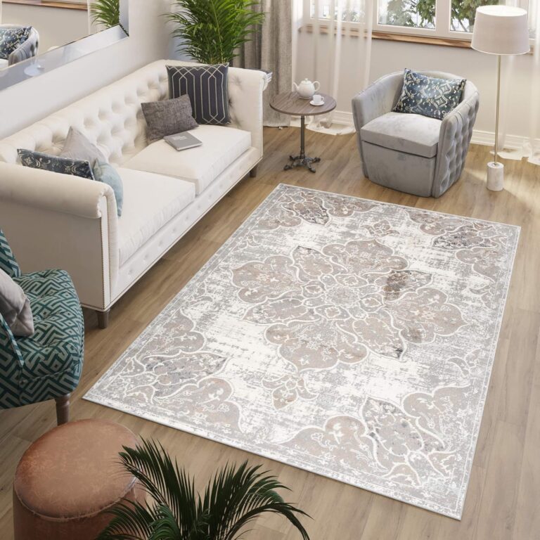 Alfombra Valley Gris Beige Vintage Floral