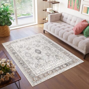 Alfombra Valley Gris Cobre Ornamental Vintage