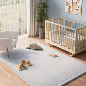 Alfombra Infantil Fluffin Gris Claro