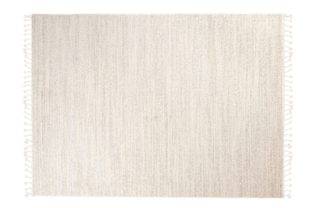 Alfombra Sari con Flecos Crema Claro
