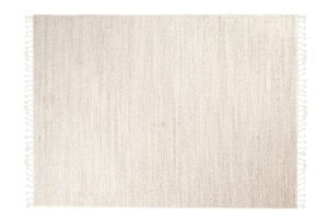 Alfombra Sari con Flecos Crema Claro