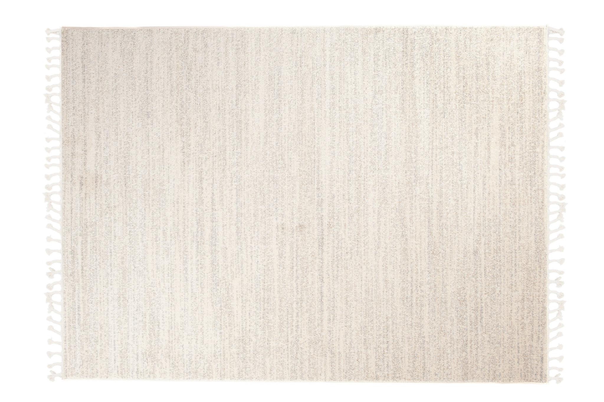 Alfombra Sari con Flecos Crema Claro