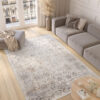 Alfombra Valley Gris Beige Ornamental Borde