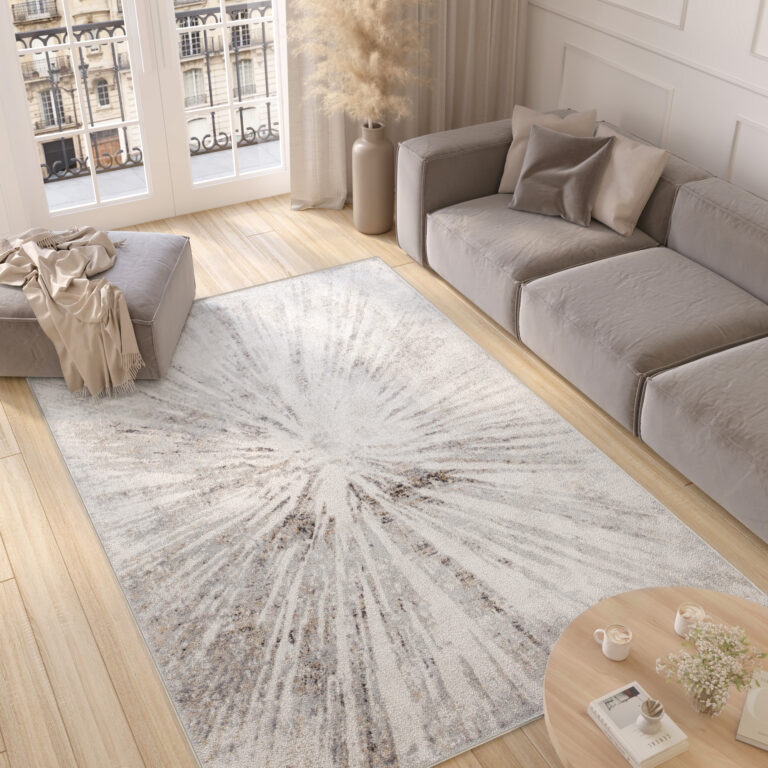 Alfombra Valley Gris Beige Abstracto Vidrio