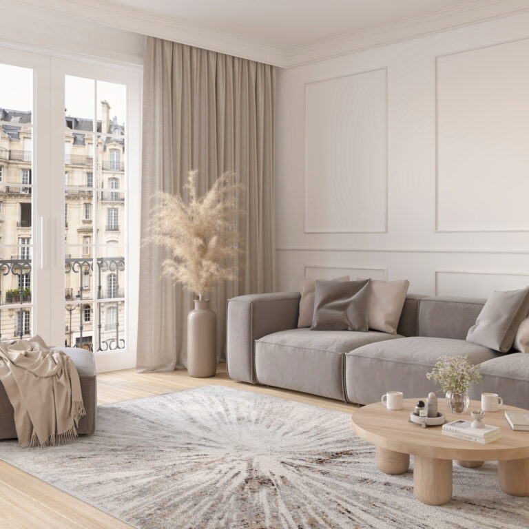 Alfombra Valley Gris Beige Abstracto Vidrio