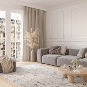 Alfombra Valley Gris Abstracto Líneas