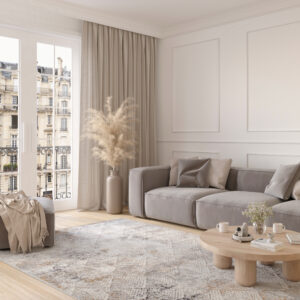 Alfombra Valley Gris Beige Geométrico Cuadrados