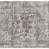Alfombra Valley Gris Oscuro Floral Rosetón