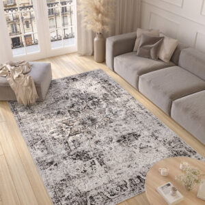 Alfombra Valley Gris Oscuro Vintage Rosetón