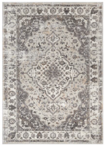 Alfombra Valley Gris Oscuro Vintage Borde