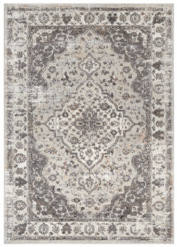 Alfombra Valley Gris Oscuro Vintage Borde