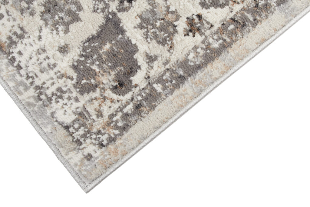 Alfombra Valley Gris Oscuro Vintage Borde