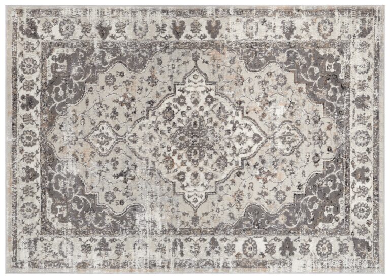 Alfombra Valley Gris Oscuro Vintage Borde