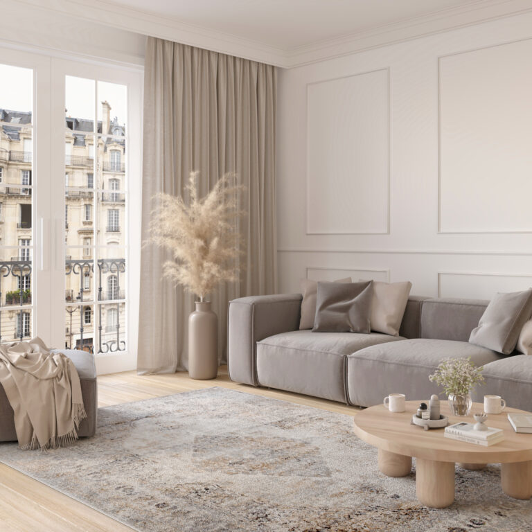 Alfombra Valley Gris Rojo Ladrillo Vintage Ornamental