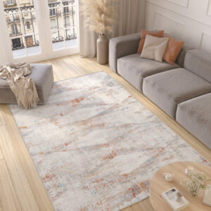 Alfombra Valley Gris Salmón Geométrico