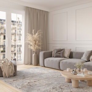 Alfombra Valley Gris Oscuro Abstracto Líneas