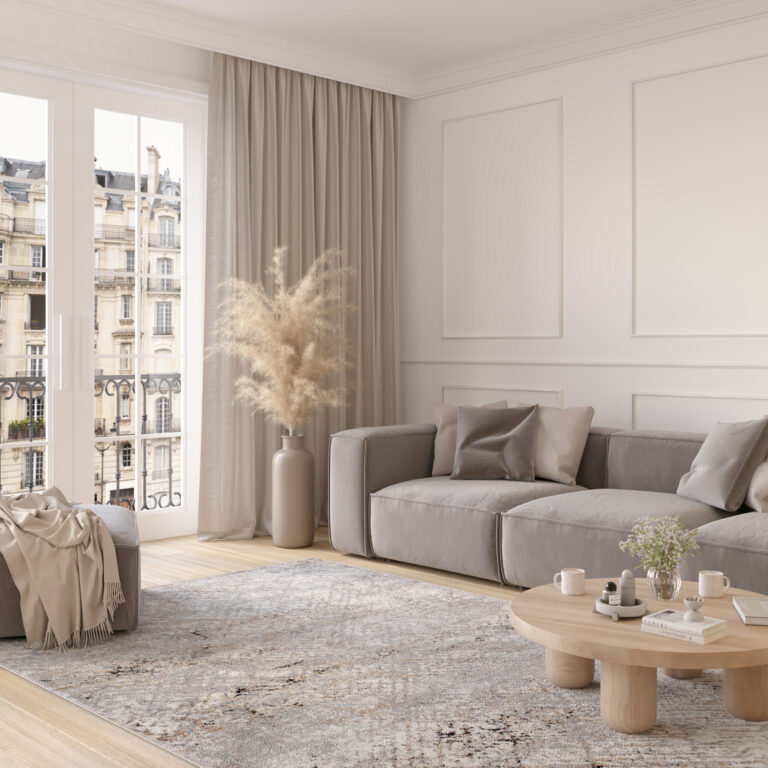 Alfombra Valley Gris Oscuro Abstracto Líneas