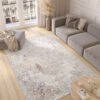 Alfombra Valley Gris Beige Vintage Floral