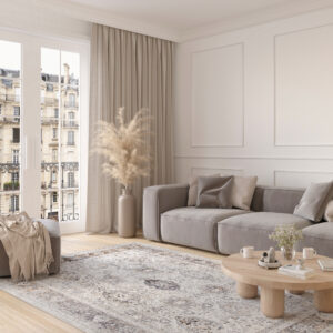 Alfombra Valley Gris Cobre Ornamental Vintage