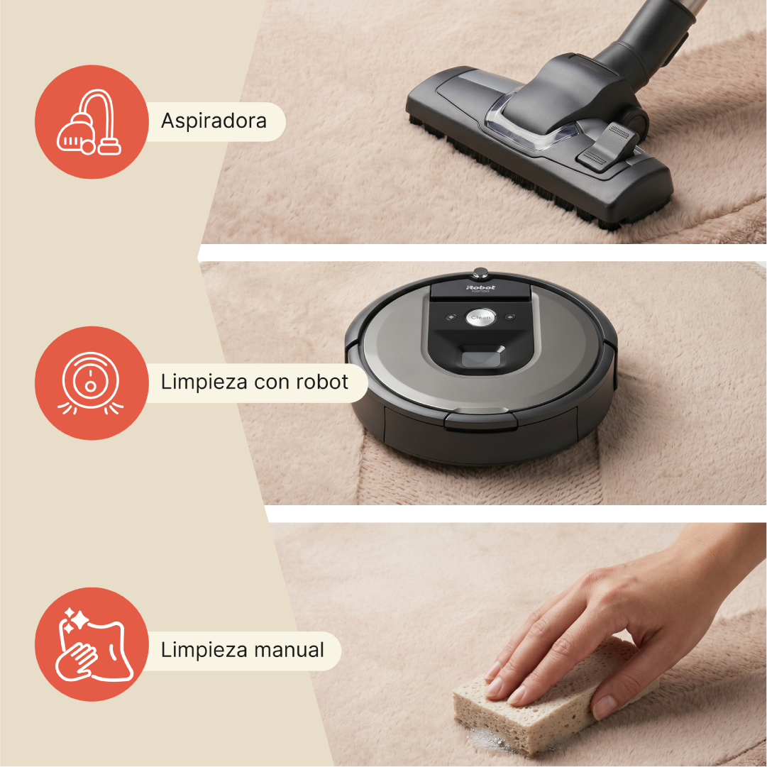 Alfombra Infantil Fluffin Cuadrada Beige