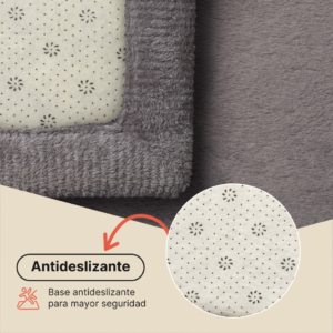 Alfombra Infantil Fluffin Cuadrada Gris Oscuro