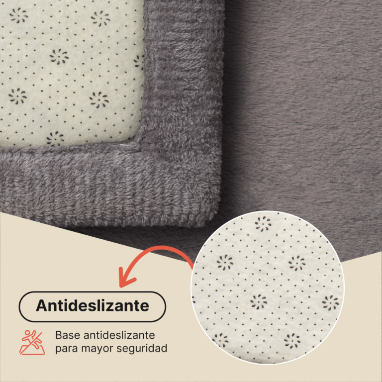 Alfombra Infantil Fluffin Cuadrada Gris Oscuro