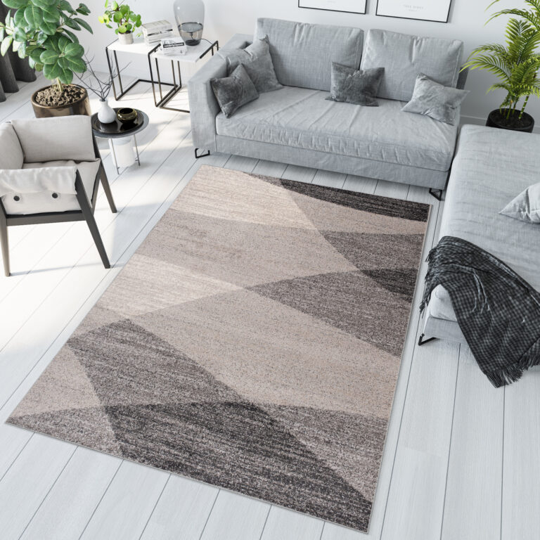 Alfombra Sari Gris Beige Geométrico