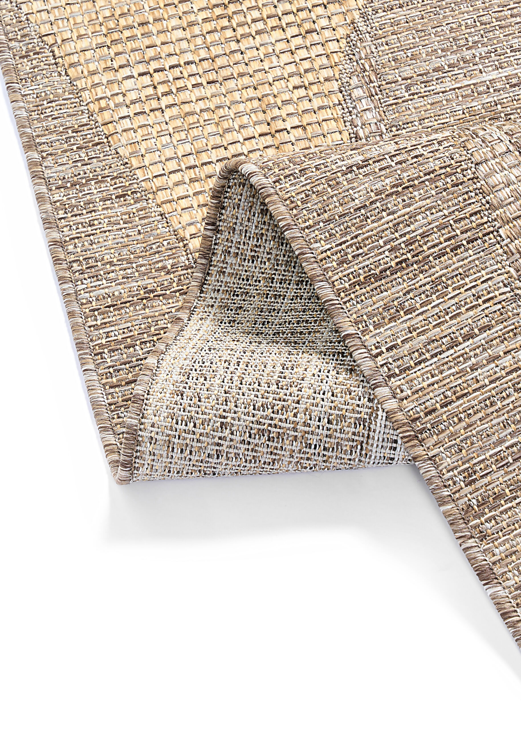 Alfombra de Exterior Yucana Marrón Abstracto