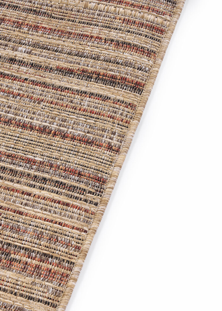 Alfombra de Exterior Yucana Beige Marrón Rayas