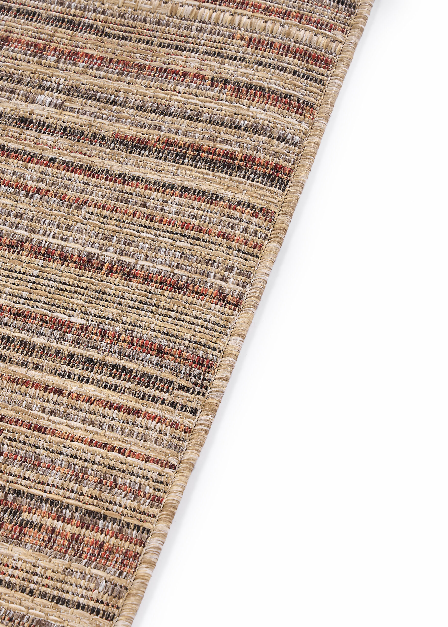 Alfombra de Exterior Yucana Beige Marrón Rayas