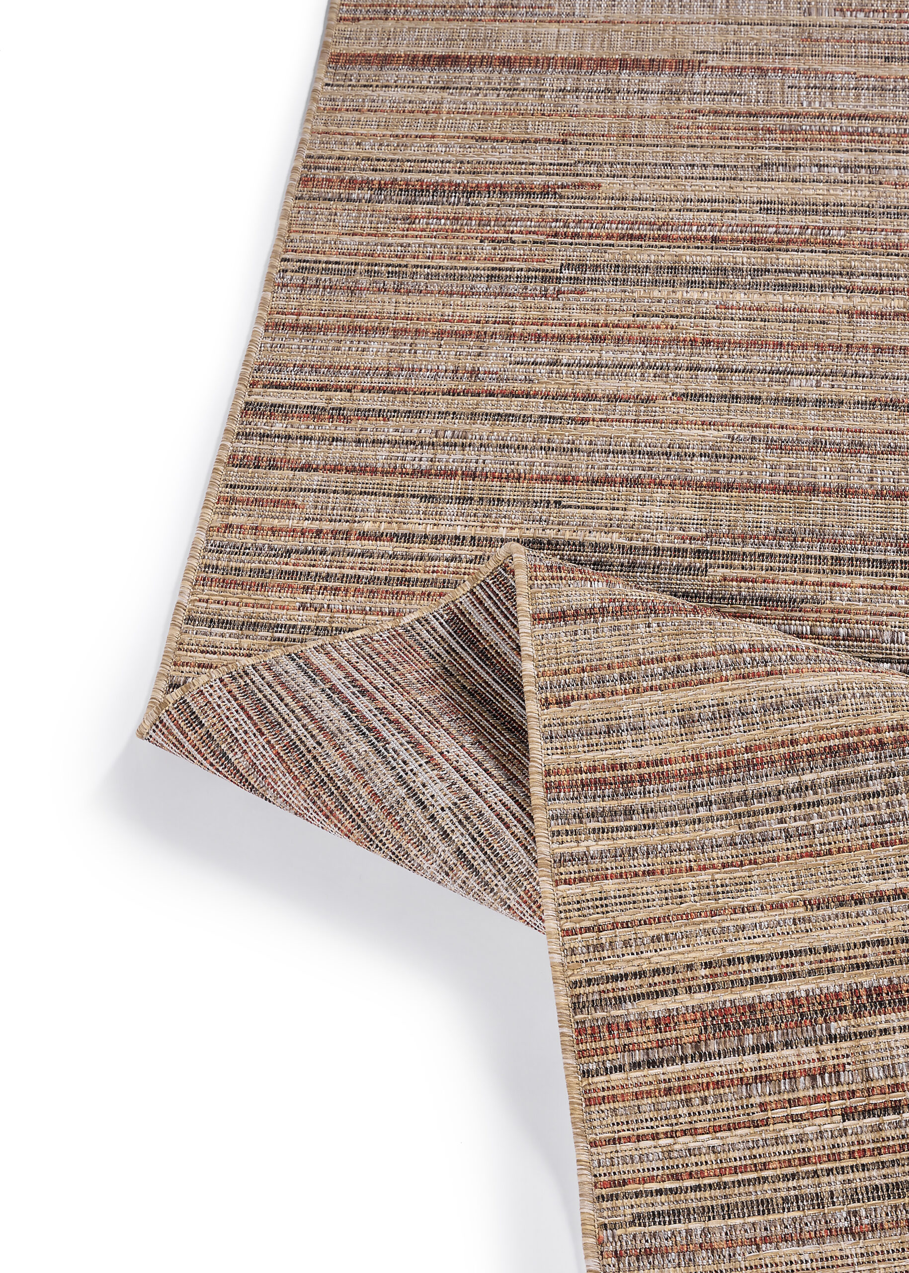 Alfombra de Exterior Yucana Beige Marrón Rayas