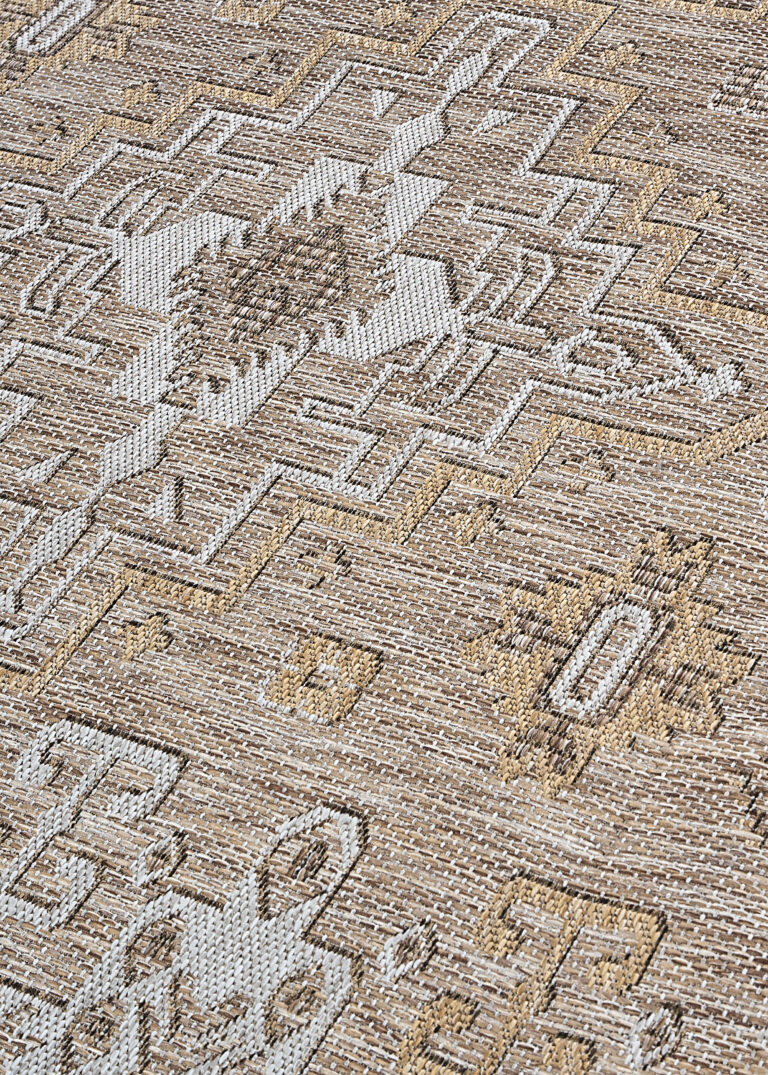 Alfombra de Exterior Yucana Marrón Gris Vintage