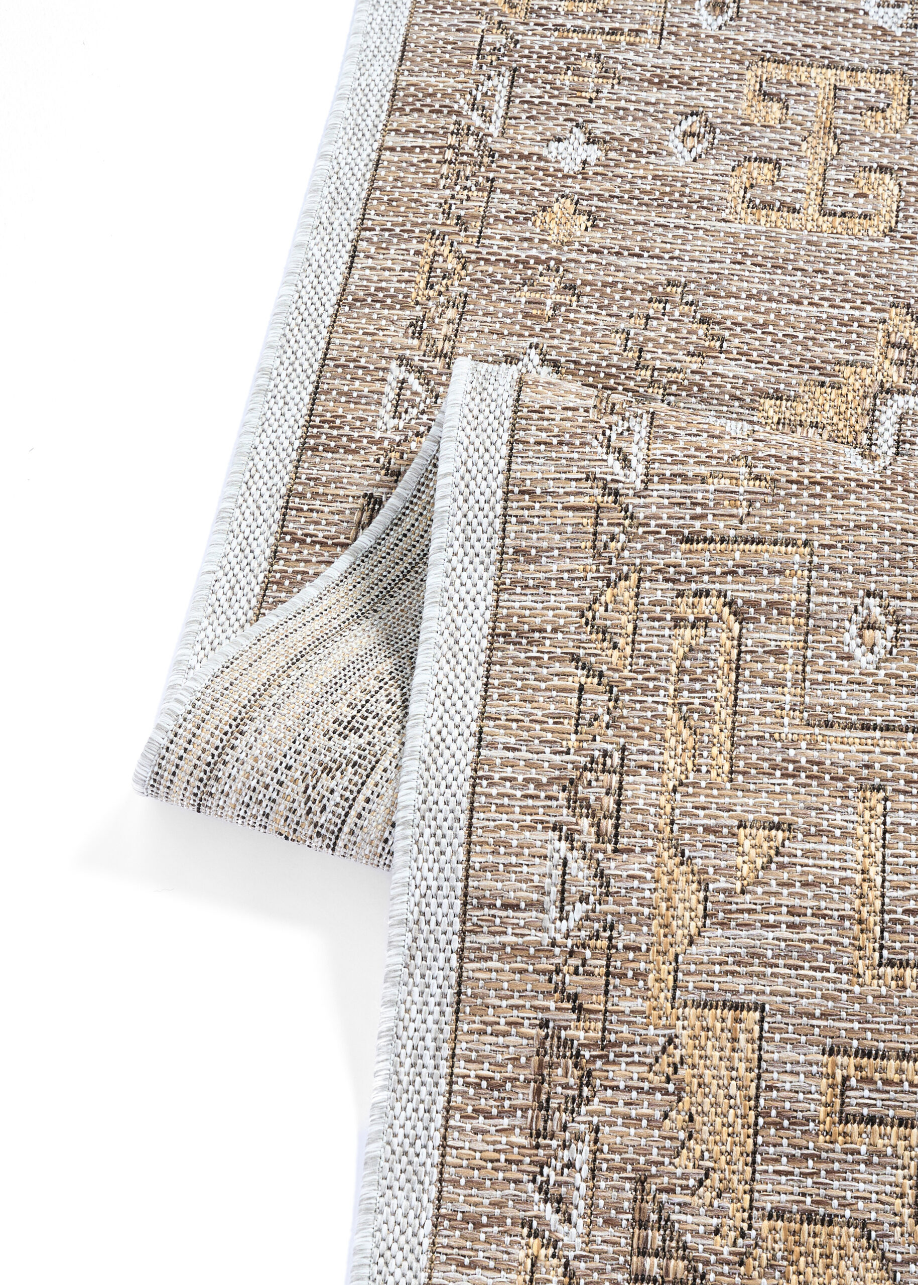 Alfombra de Exterior Yucana Marrón Gris Vintage