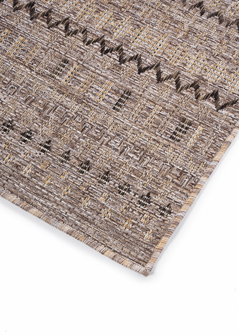 Alfombra de Exterior Yucana Marrón Zigzag