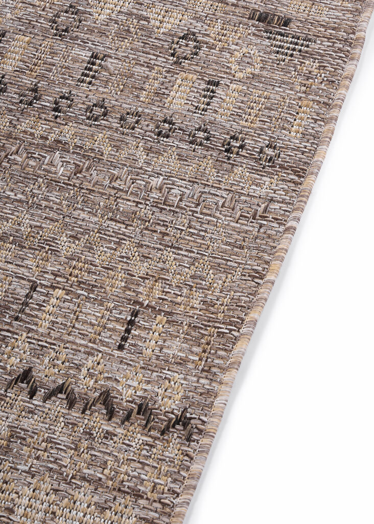 Alfombra de Exterior Yucana Marrón Zigzag