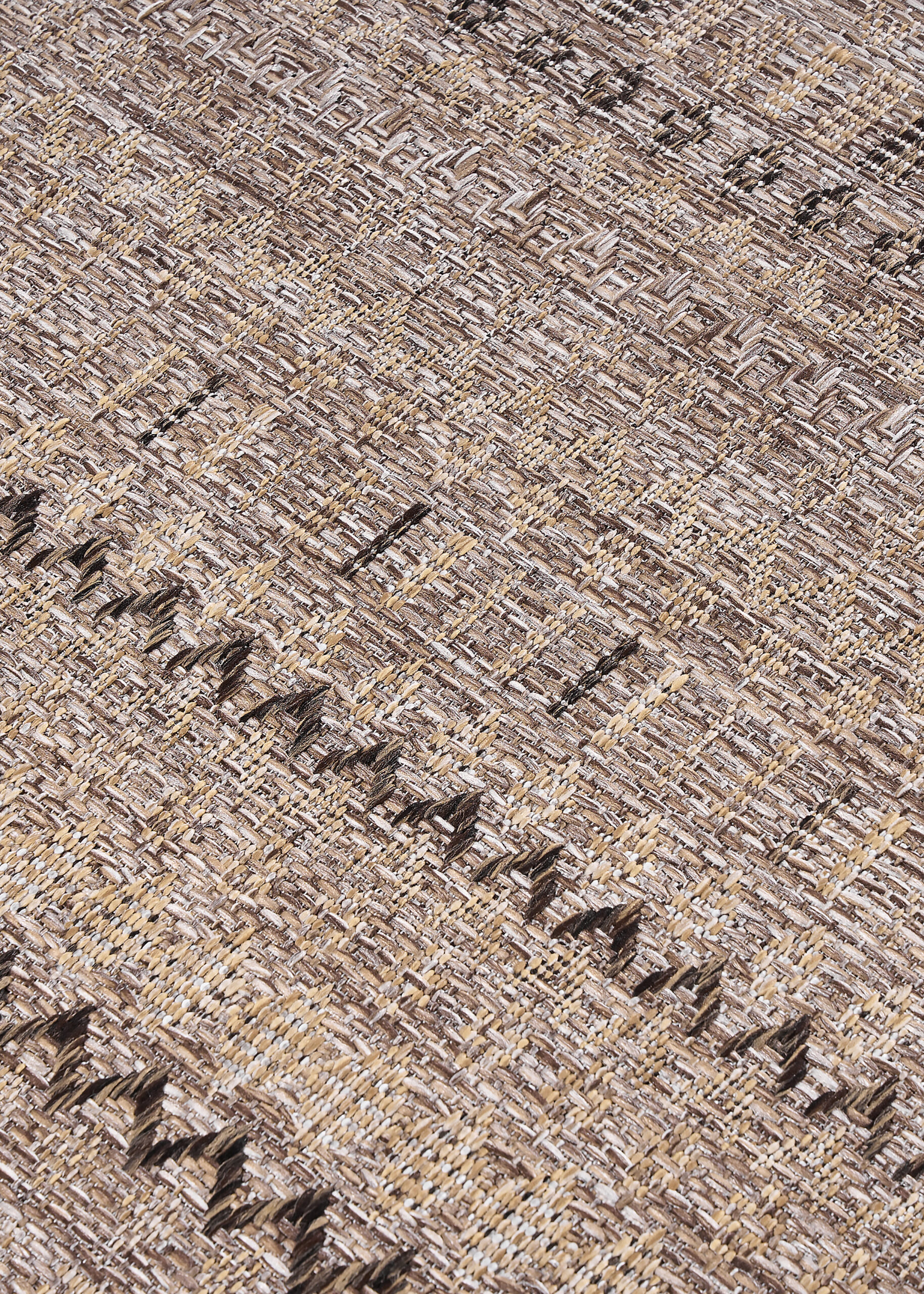 Alfombra de Exterior Yucana Marrón Zigzag