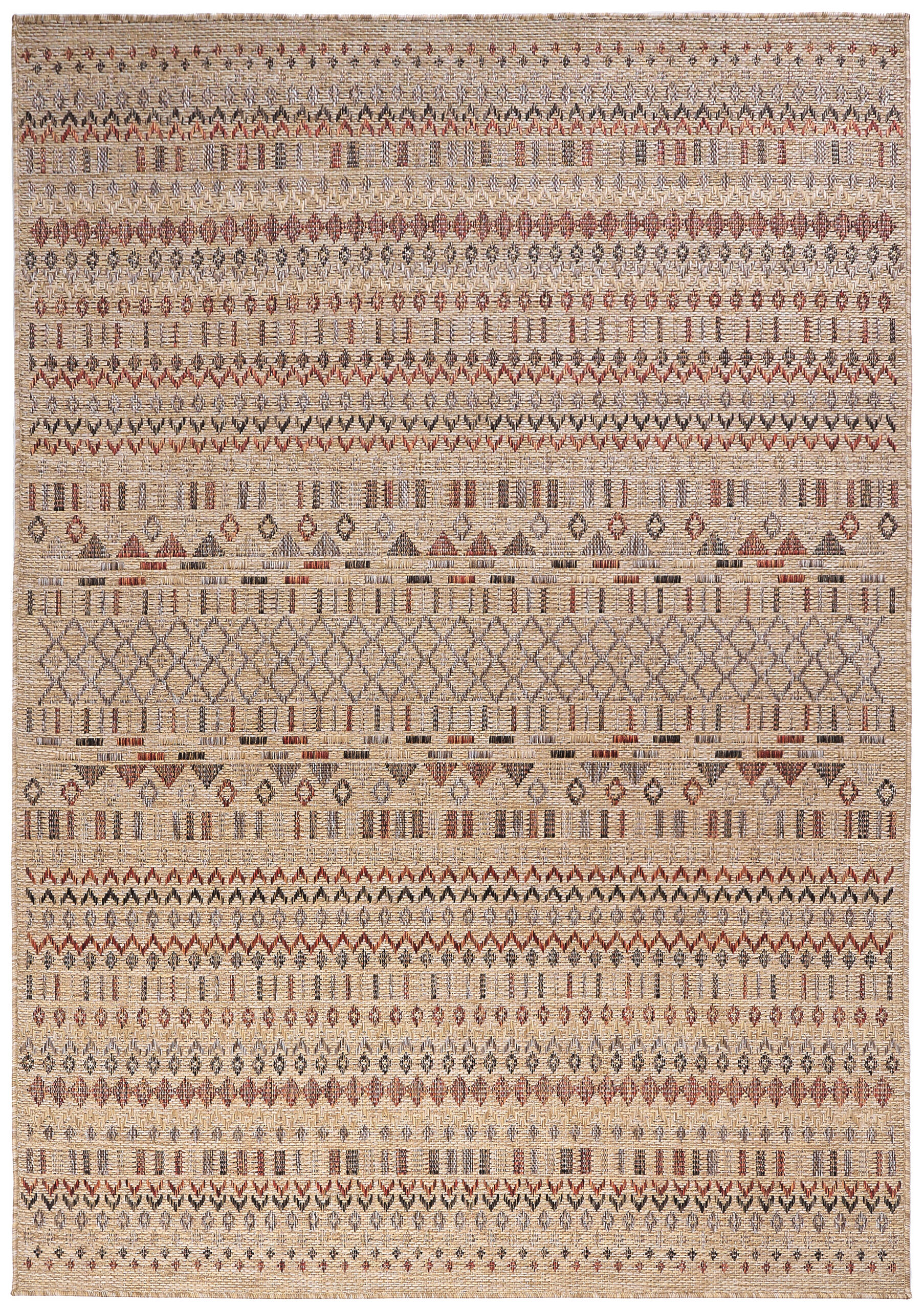 Alfombra de Exterior Yucana Beige Étnico